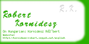 robert kornidesz business card